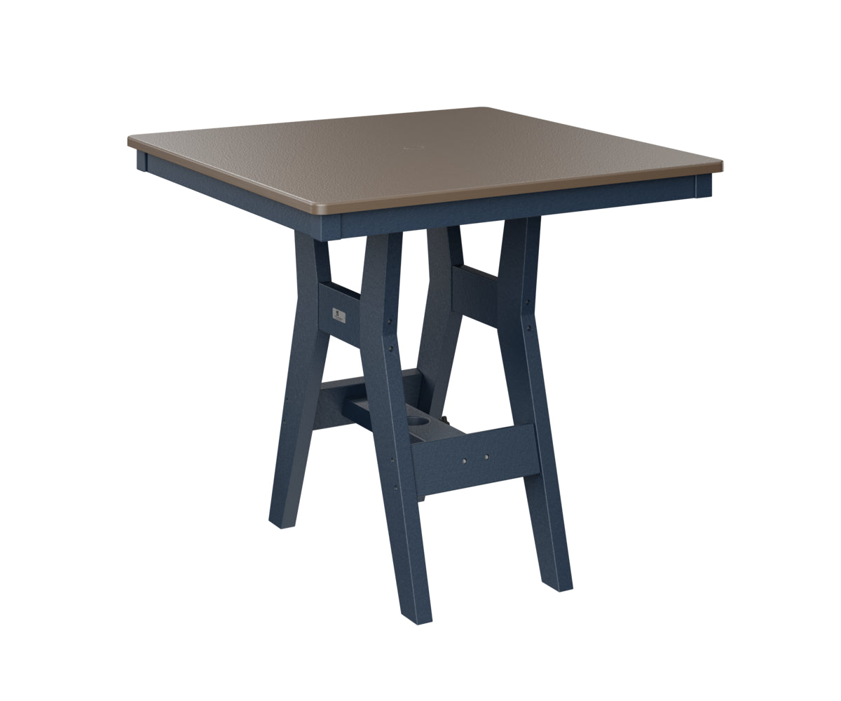 Berlin Gardens Harbor Counter Tables 33" Square Counter Table with Hammered Top