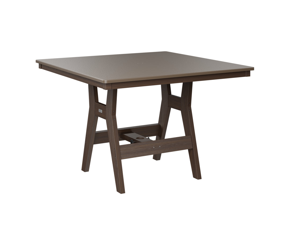 Berlin Gardens Harbor Counter Tables 44" Square Counter Table with Hammered Top
