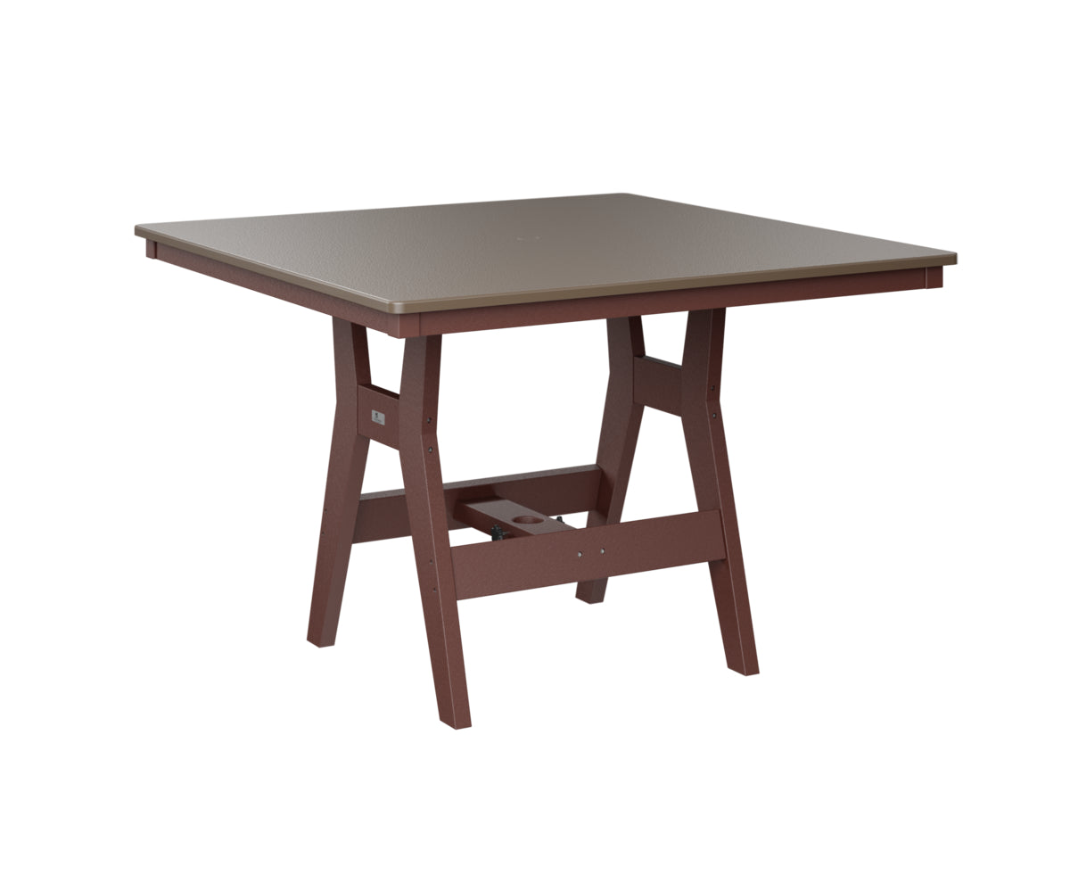 Berlin Gardens Harbor Counter Tables 44" Square Counter Table with Hammered Top