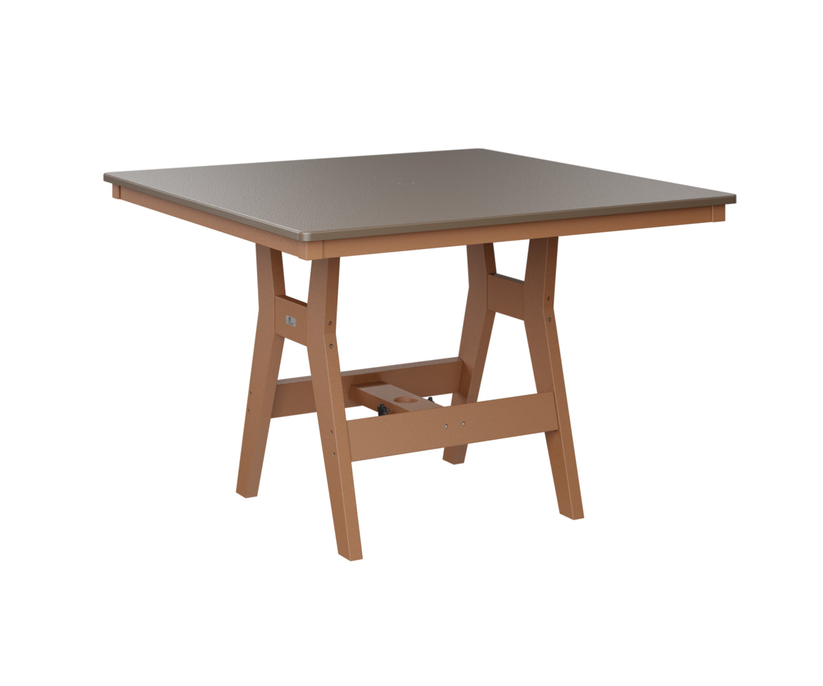 Berlin Gardens Harbor Counter Tables 44" Square Counter Table with Hammered Top