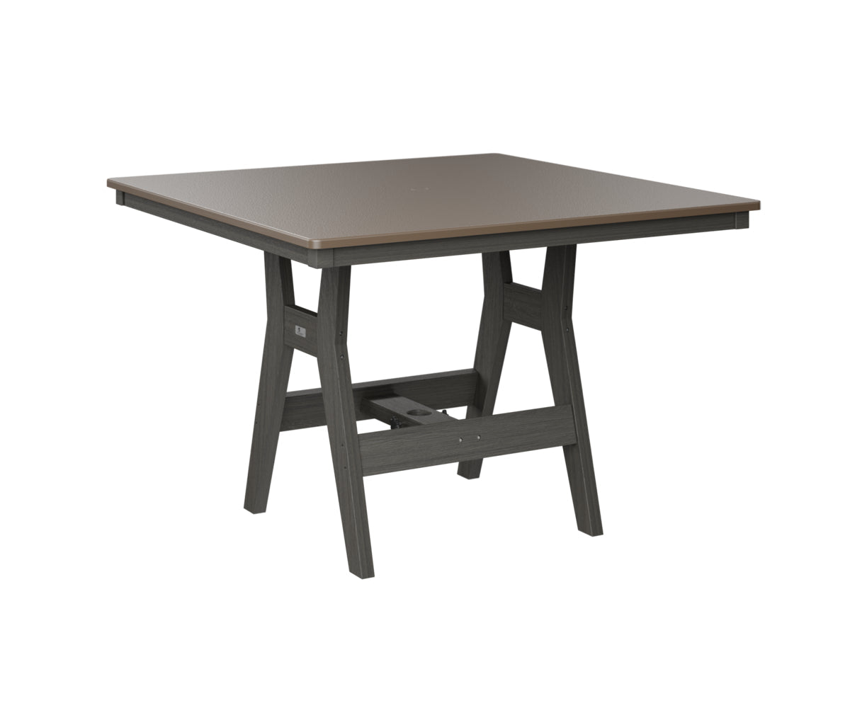 Berlin Gardens Harbor Counter Tables 44" Square Counter Table with Hammered Top