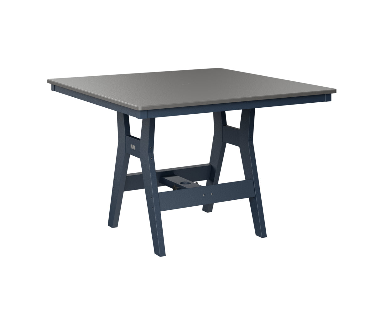 Berlin Gardens Harbor Counter Tables 44" Square Counter Table with Hammered Top