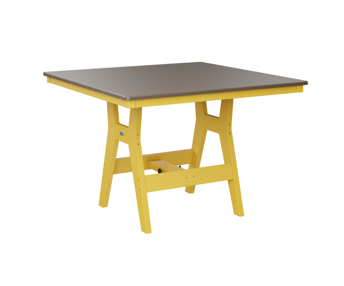 Berlin Gardens Harbor Counter Tables 44" Square Counter Table with Hammered Top