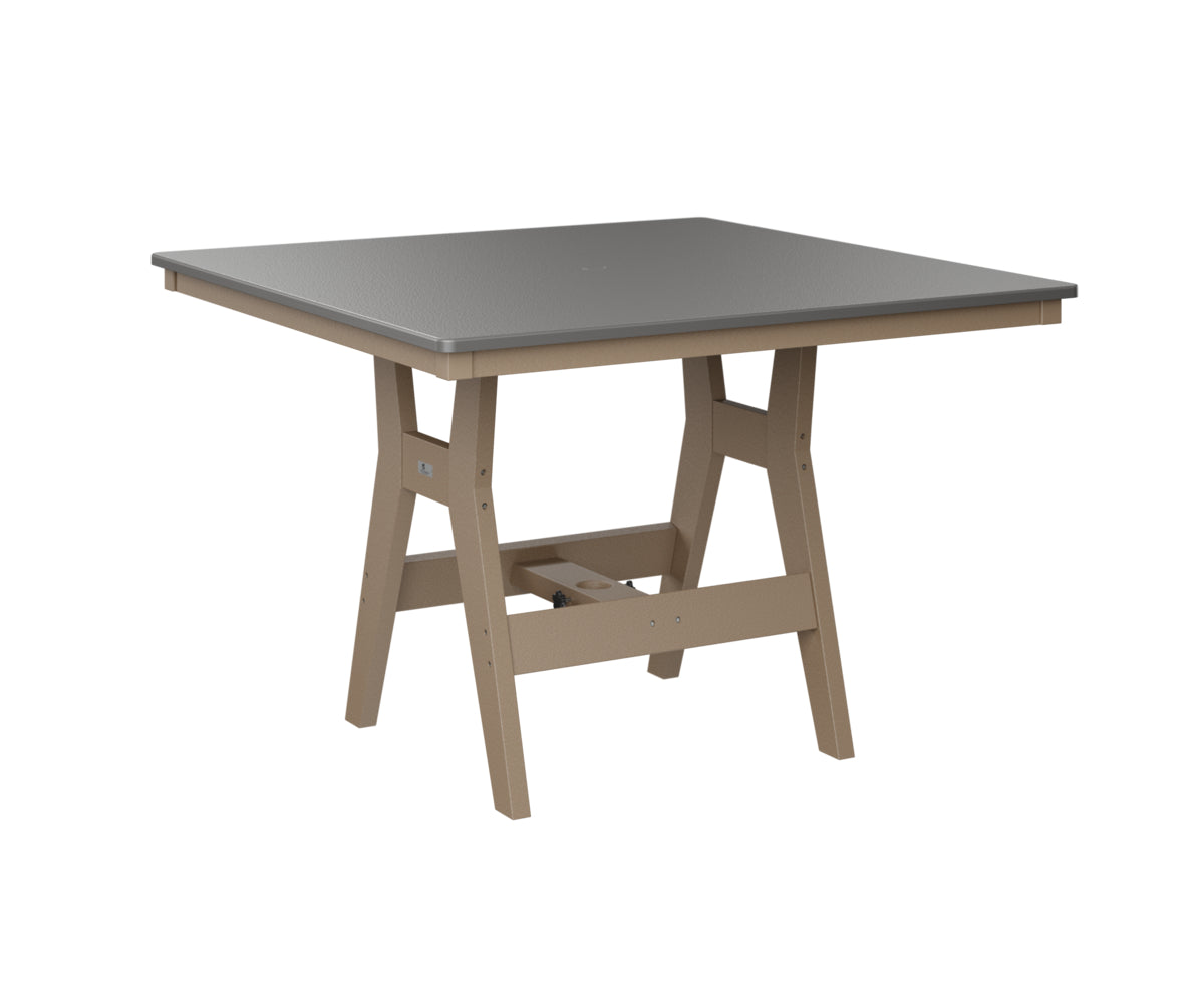 Berlin Gardens Harbor Counter Tables 44" Square Counter Table with Hammered Top