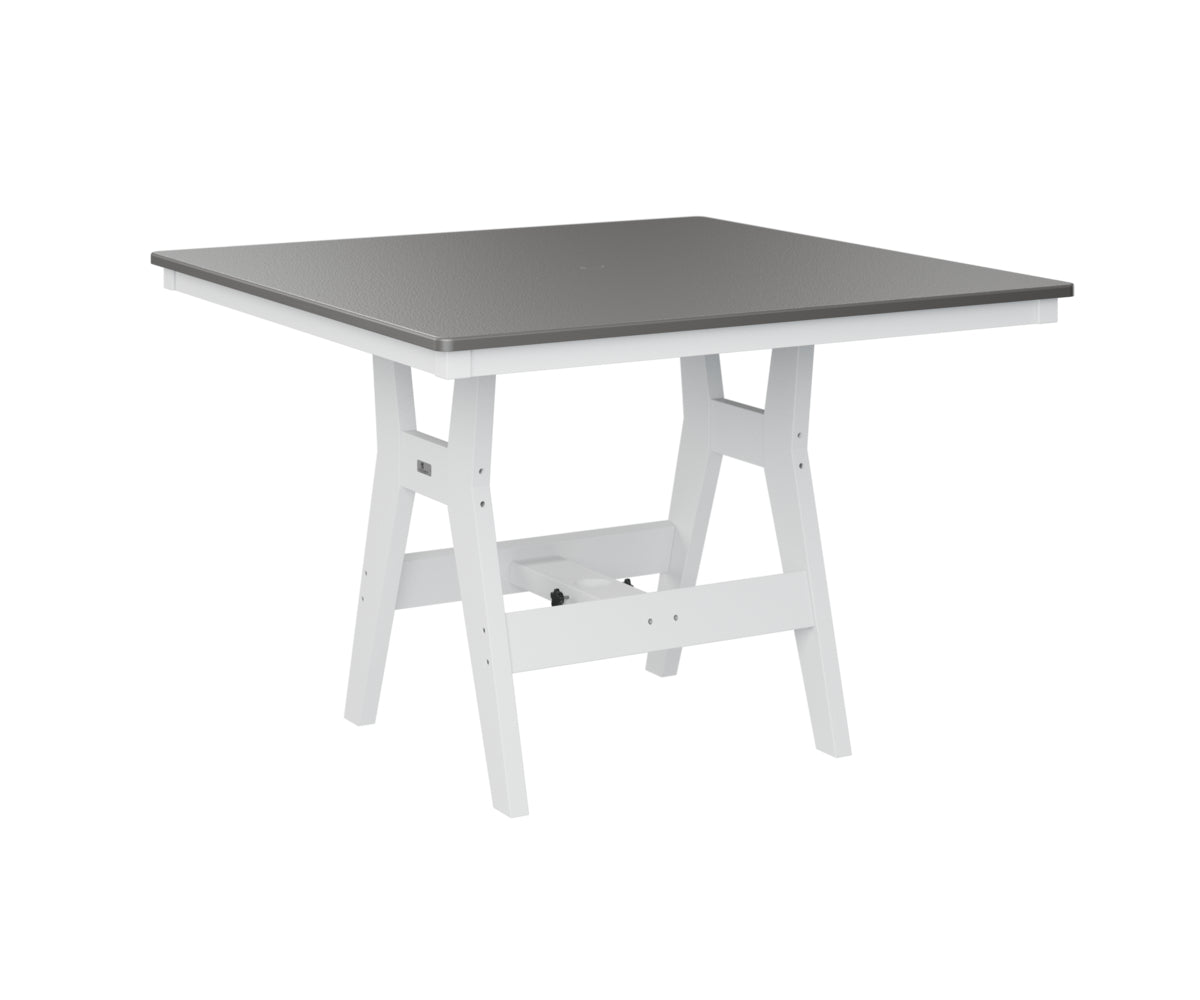 Berlin Gardens Harbor Bar Tables 44" Square Bar Table with Hammered Top