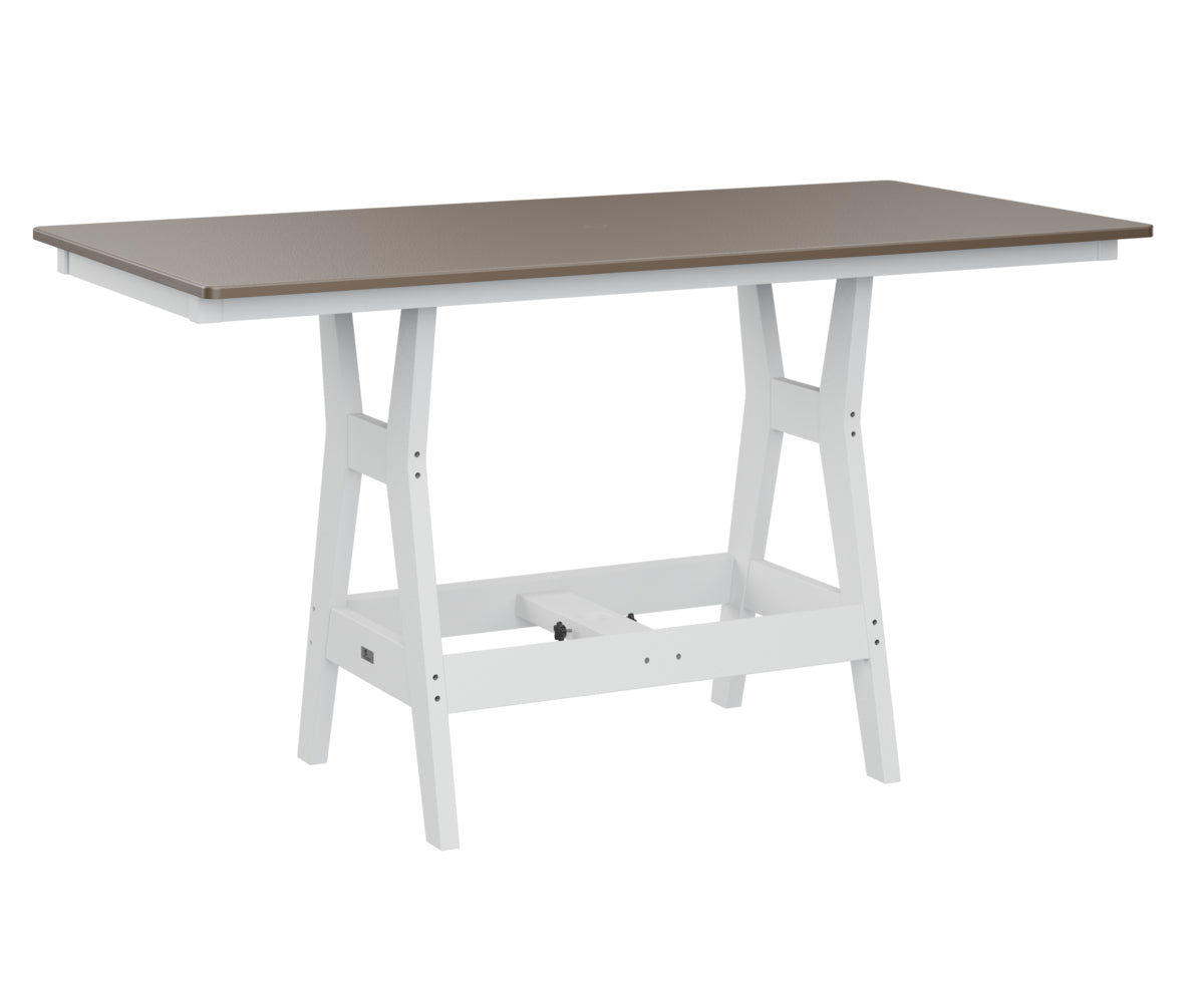 Berlin Gardens Harbor Counter Tables 33" x 66" Rectangular Counter Table with Hammered Top