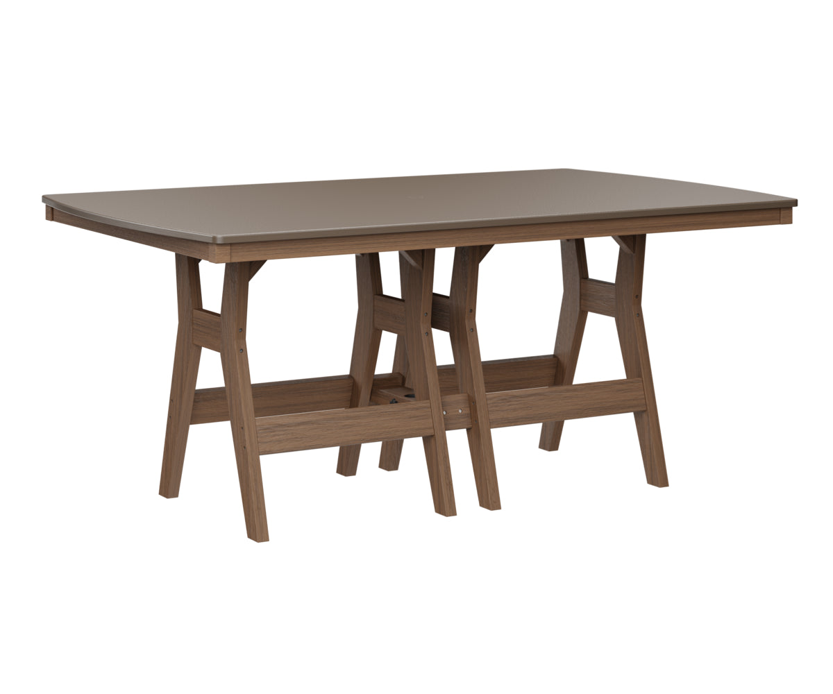 Berlin Gardens Harbor Counter Tables 44" x 72" Rectangular Counter Table with Hammered Top