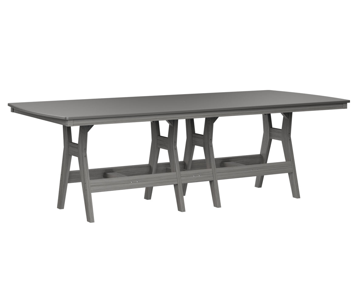 Berlin Gardens Harbor Bar Tables 44" x 96" Rectangular Bar Table with Hammered Top