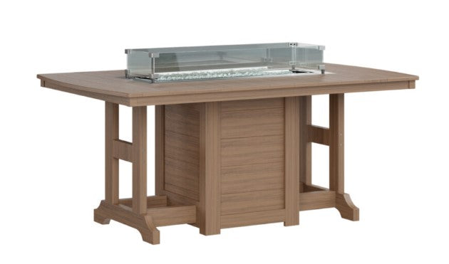 Berlin Gardens Garden Classic Standard Top 44" x 72" Rectangular Fire Counter Table
