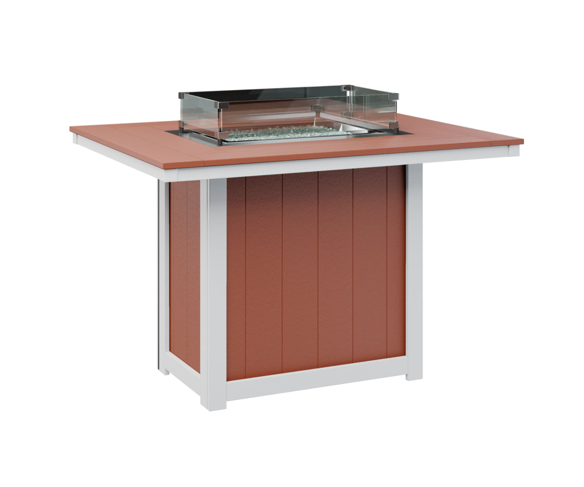 Berlin Gardens Donoma Standard Top 42" x 54" Rectangular Fire Table Counter