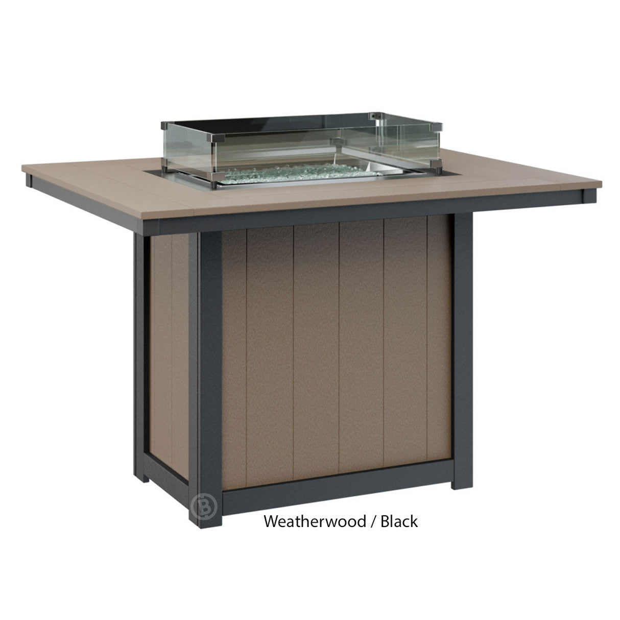 Berlin Gardens Donoma Standard Top 42" x 54" Rectangular Fire Table Counter