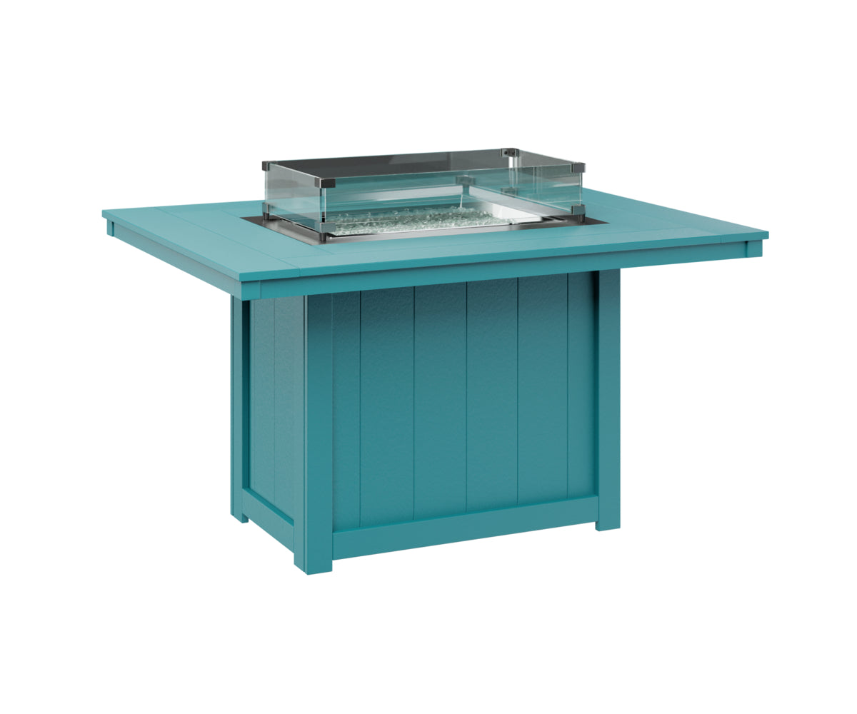 Berlin Gardens Donoma Standard Top 42" x 54" Rectangular Fire Table Dining