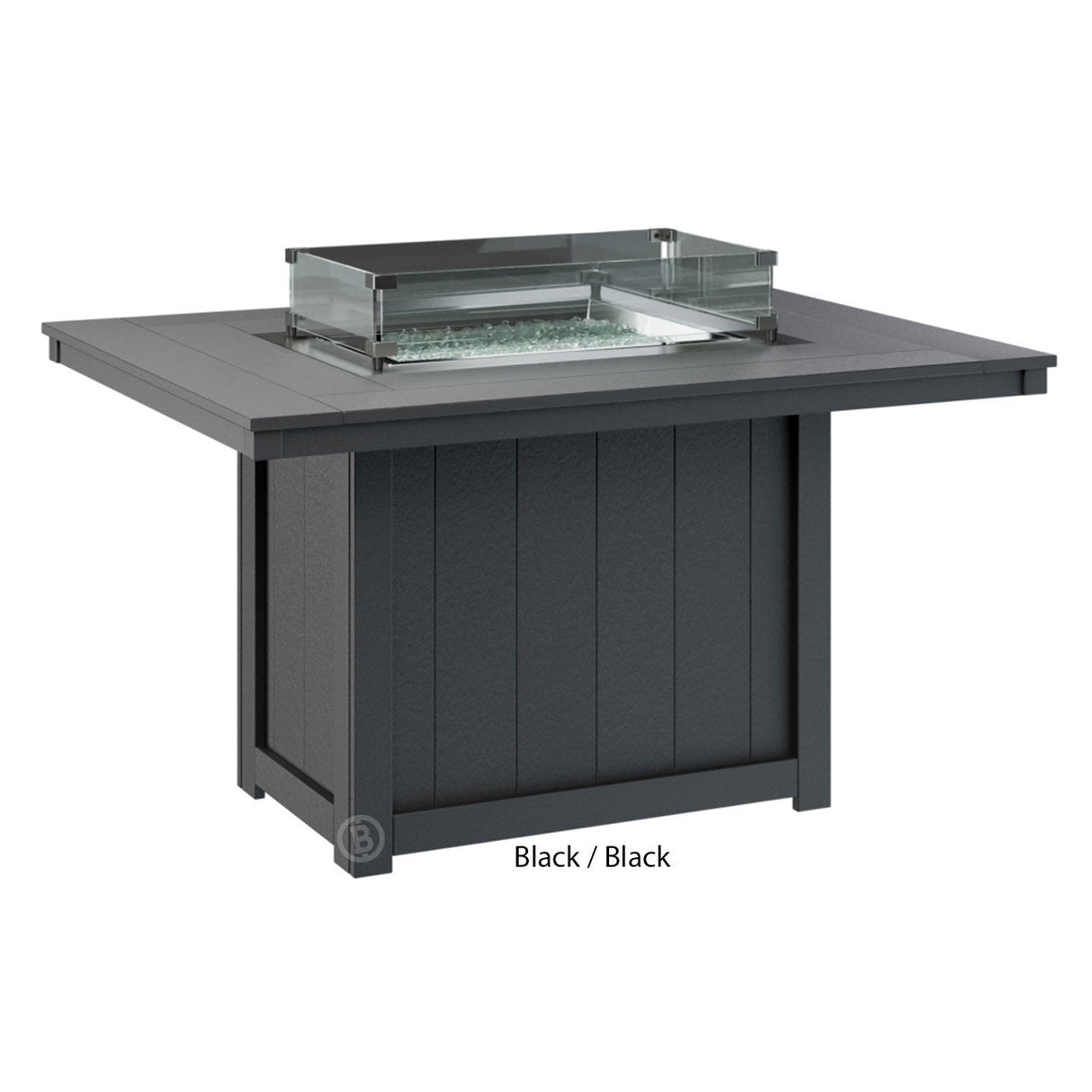 Berlin Gardens Donoma Standard Top 42" x 54" Rectangular Fire Table Dining