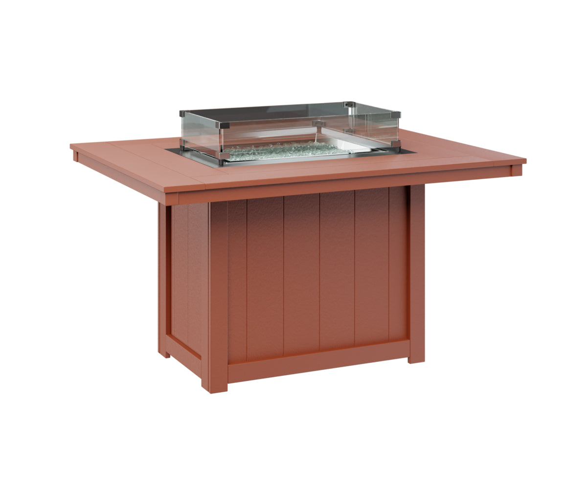 Berlin Gardens Donoma Standard Top 42" x 54" Rectangular Fire Table Dining