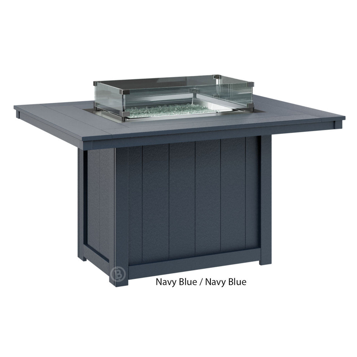 Berlin Gardens Donoma Standard Top 42" x 54" Rectangular Fire Table Dining