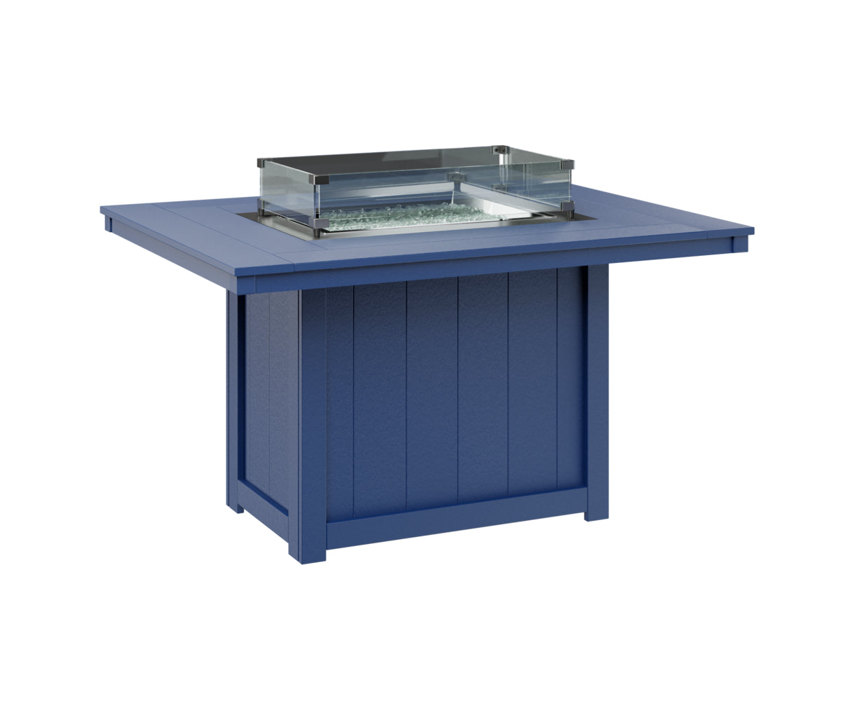 Berlin Gardens Donoma Standard Top 42" x 54" Rectangular Fire Table Dining