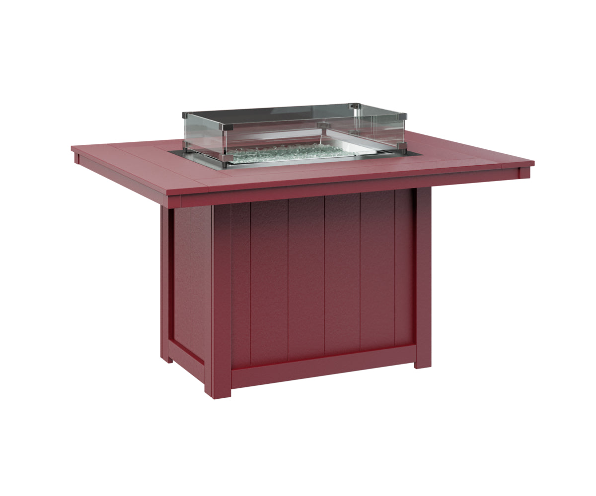 Berlin Gardens Donoma Standard Top 42" x 54" Rectangular Fire Table Dining