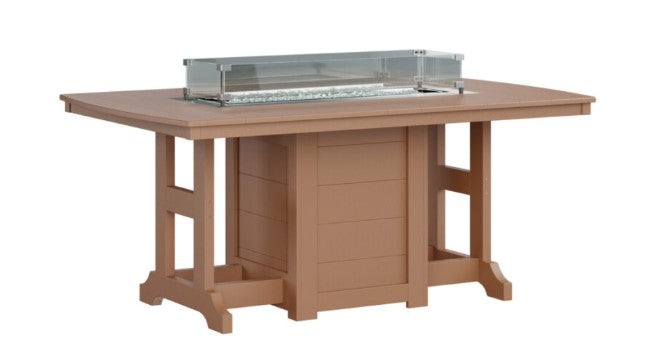 Berlin Gardens Garden Classic Standard Top 44" x 72" Rectangular Fire Counter Table