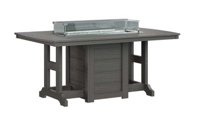 Berlin Gardens Garden Classic Standard Top 44" x 72" Rectangular Fire Counter Table