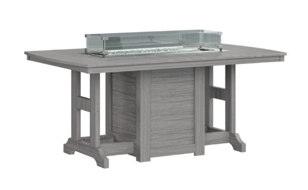 Berlin Gardens Garden Classic Standard Top 44" x 72" Rectangular Fire Dining Table
