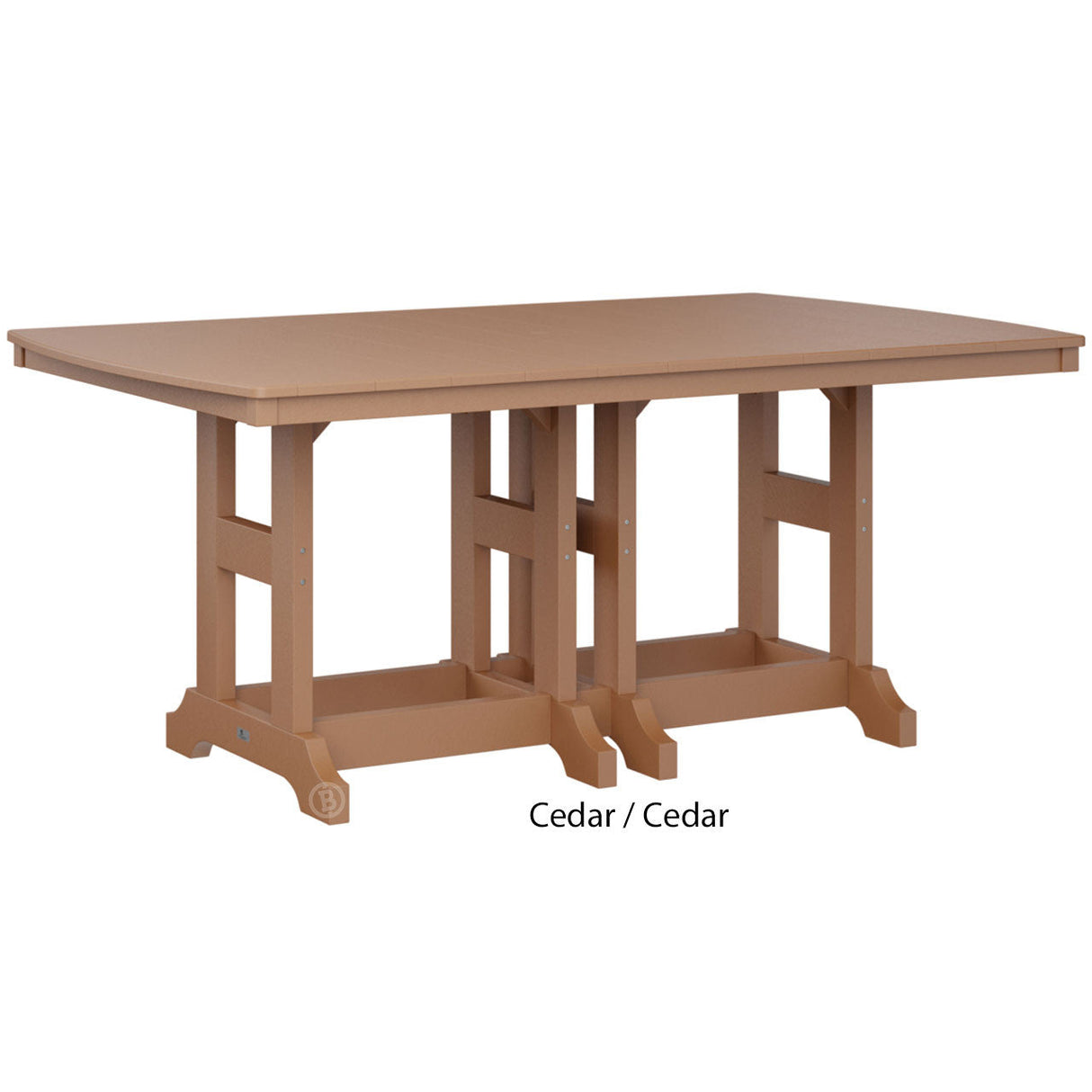 Berlin Gardens Garden Classic Standard Top 44" x 72" Rectangular Bar Table