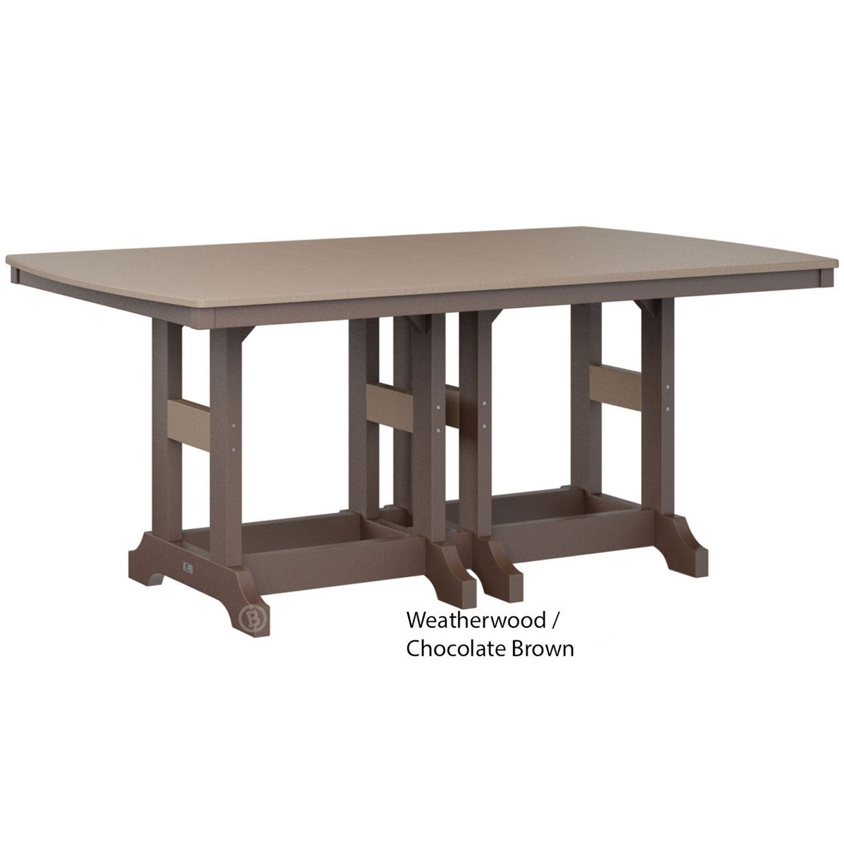 Berlin Gardens Garden Classic Standard Top 44" x 72" Rectangular Counter Table