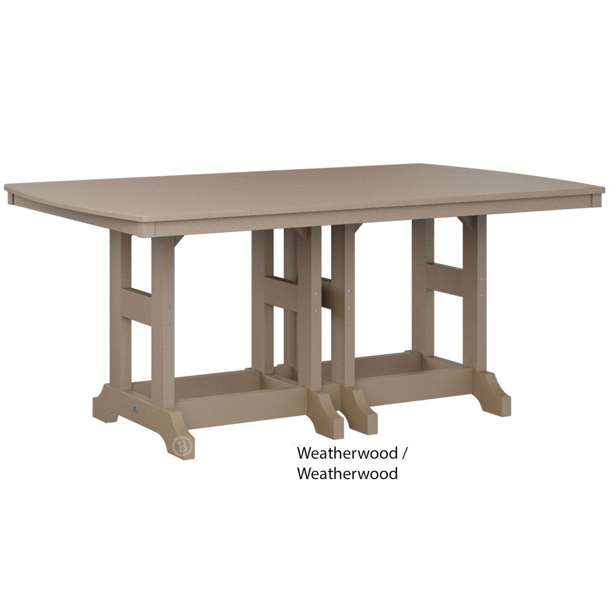 Berlin Gardens Garden Classic Standard Top 44" x 72" Rectangular Counter Table