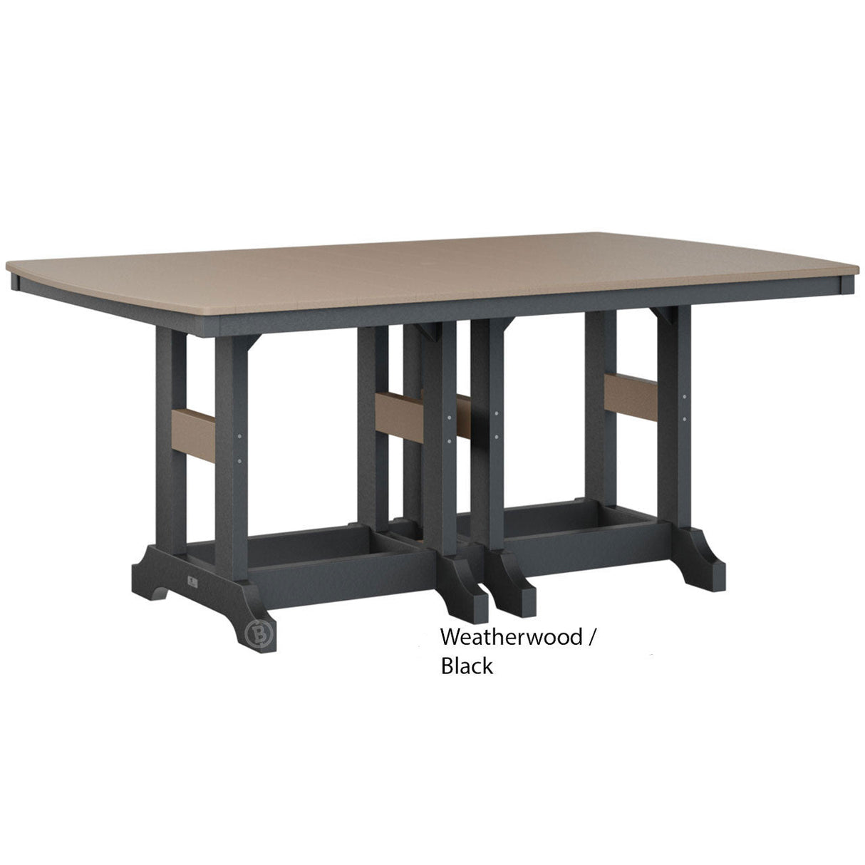 Berlin Gardens Garden Classic Standard Top 44" x 72" Rectangular Dining Table