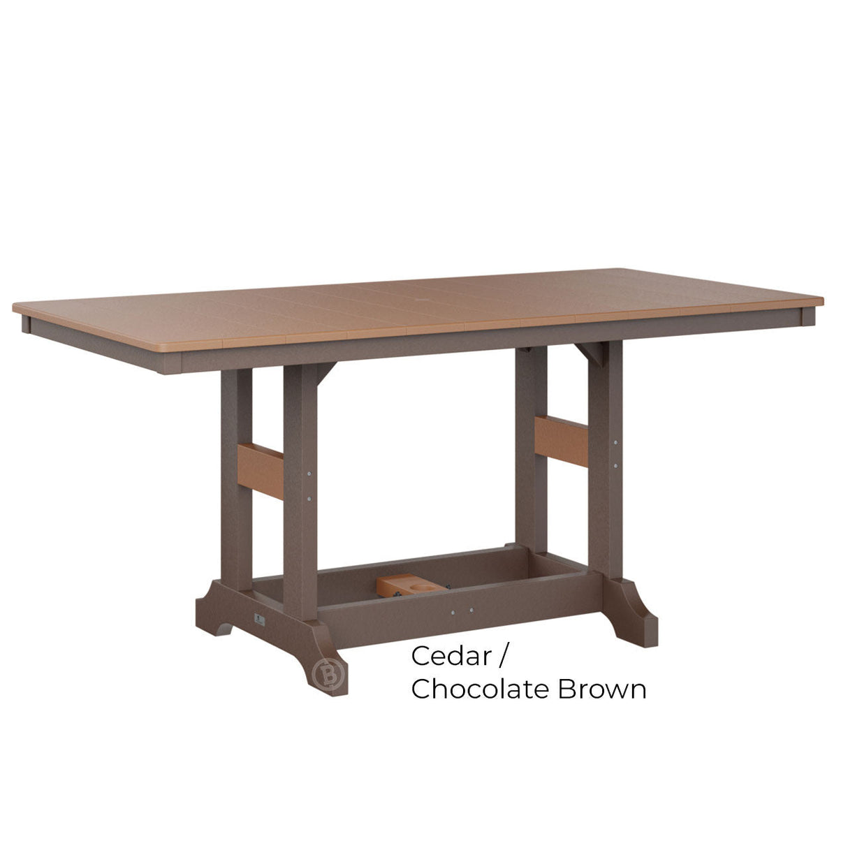 Berlin Gardens Garden Classic Standard Top 33" x 66" Rectangular Bar Table