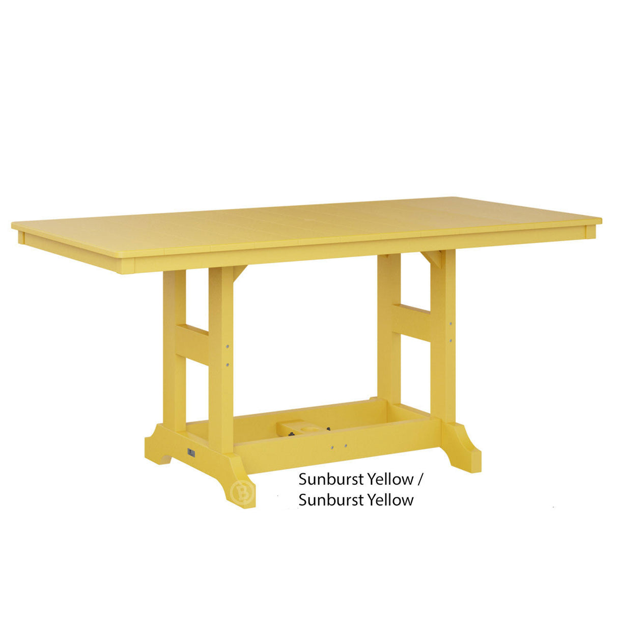 Berlin Gardens Garden Classic Standard Top 33" x 66" Rectangular Bar Table