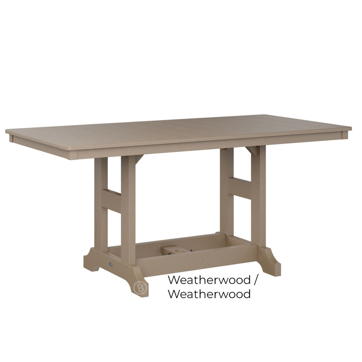 Berlin Gardens Garden Classic Standard Top 33" x 66" Rectangular Bar Table