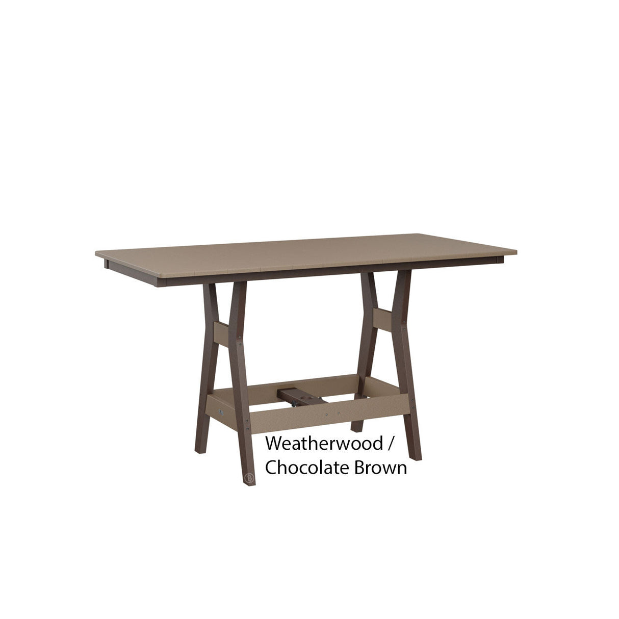 Berlin Gardens Harbor 33" x 66" Rectangular Dining Table