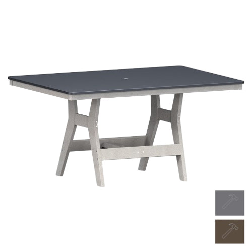 Berlin Gardens Harbor Counter Tables 33" x 66" Rectangular Counter Table with Hammered Top