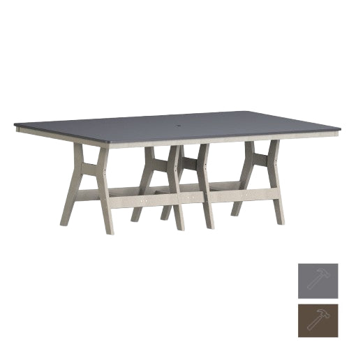 Berlin Gardens Harbor Counter Tables 44" x 96" Rectangular Counter Table with Hammered Top