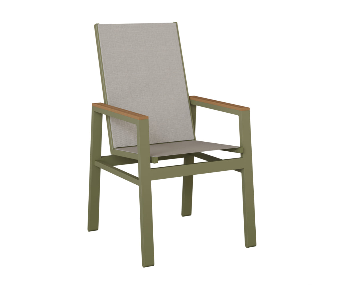 Berlin Gardens Vida High Back Padded Sling Dining Chair
