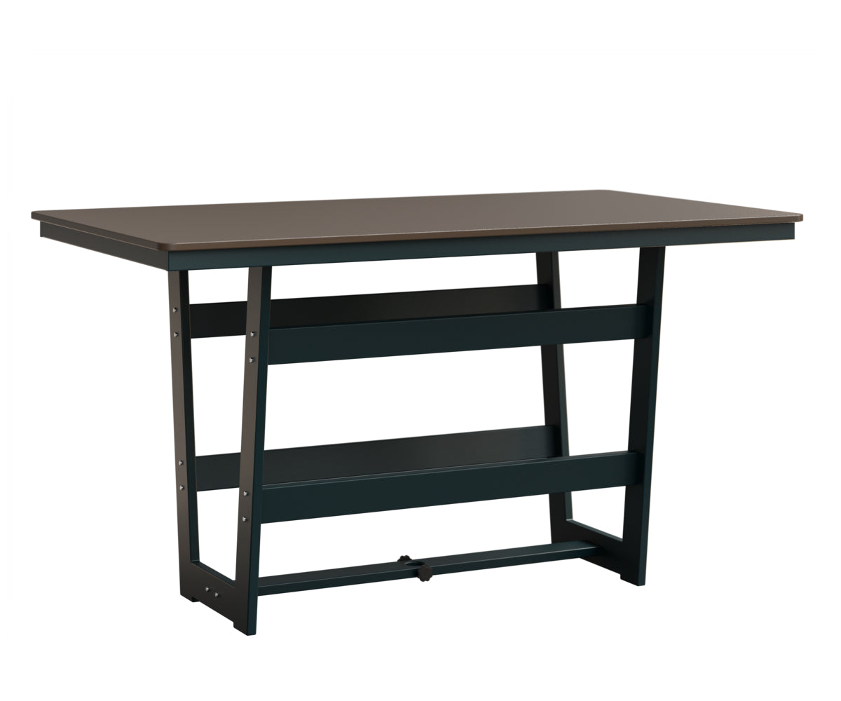 Berlin Gardens MGP Hudson Bar Height 40" x 70" Rectangle Table with Hammered Top