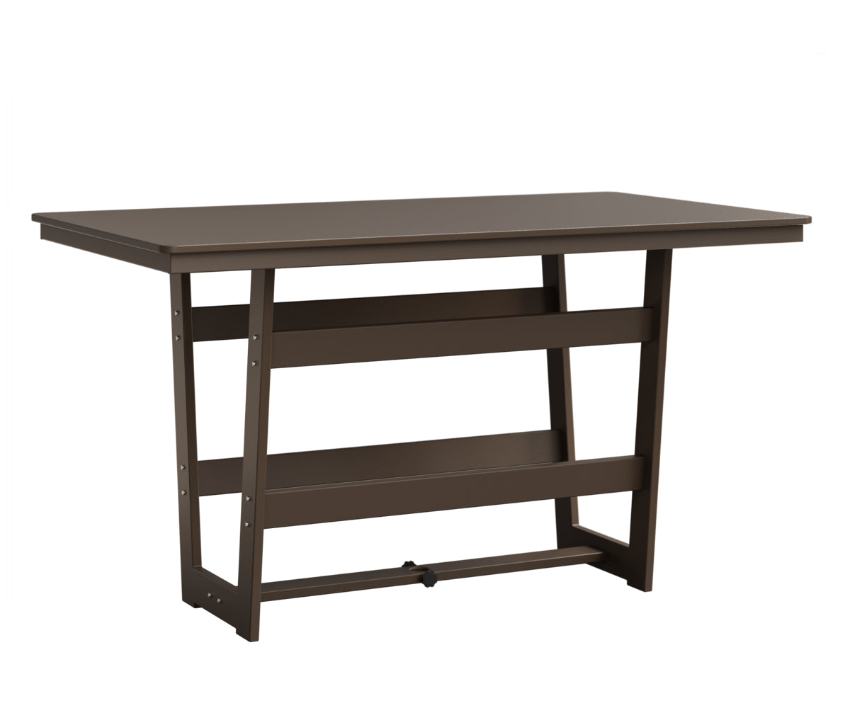 Berlin Gardens MGP Hudson Bar Height 40" x 70" Rectangle Table with Hammered Top