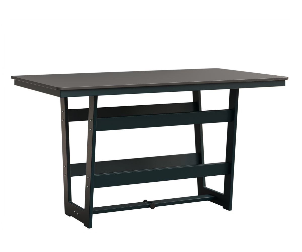 Berlin Gardens MGP Hudson Bar Height 40" x 70" Rectangle Table with Hammered Top