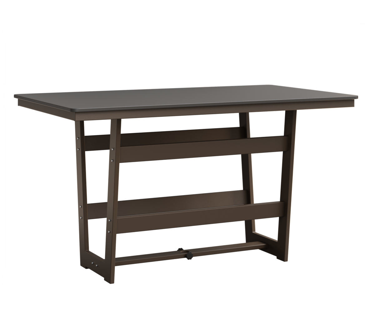 Berlin Gardens MGP Hudson Bar Height 40" x 70" Rectangle Table with Hammered Top