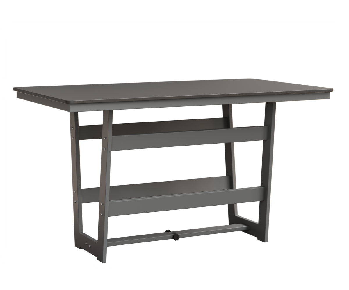 Berlin Gardens MGP Hudson Bar Height 40" x 70" Rectangle Table with Hammered Top