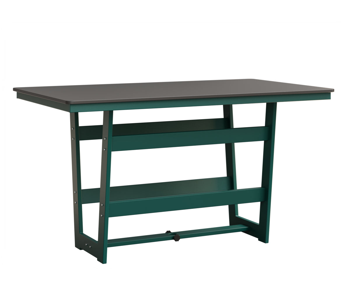 Berlin Gardens MGP Hudson Bar Height 40" x 70" Rectangle Table with Hammered Top
