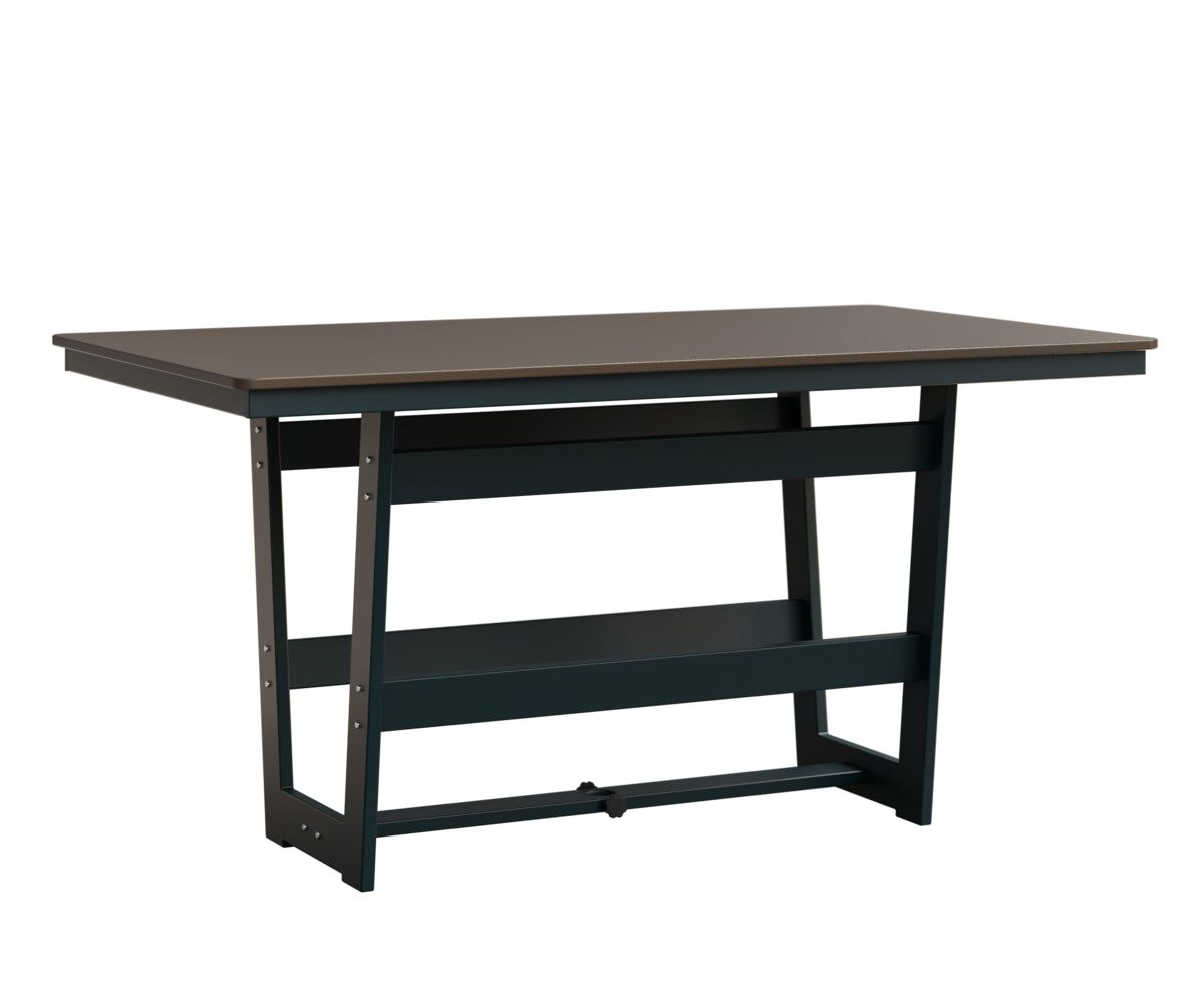 Berlin Gardens MGP Hudson Counter Height 40" x 70" Rectangle Table with Hammered Top