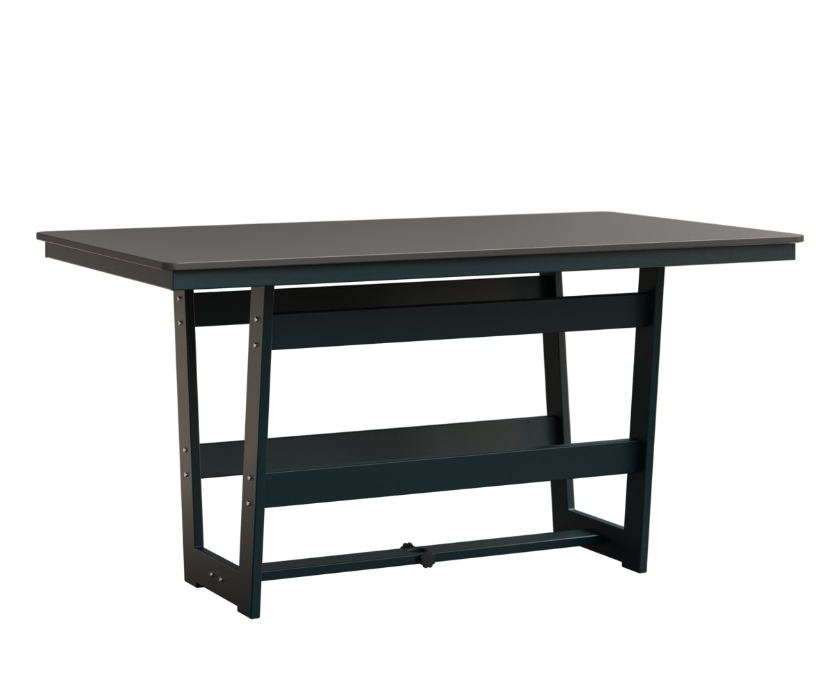 Berlin Gardens MGP Hudson Counter Height 40" x 70" Rectangle Table with Hammered Top