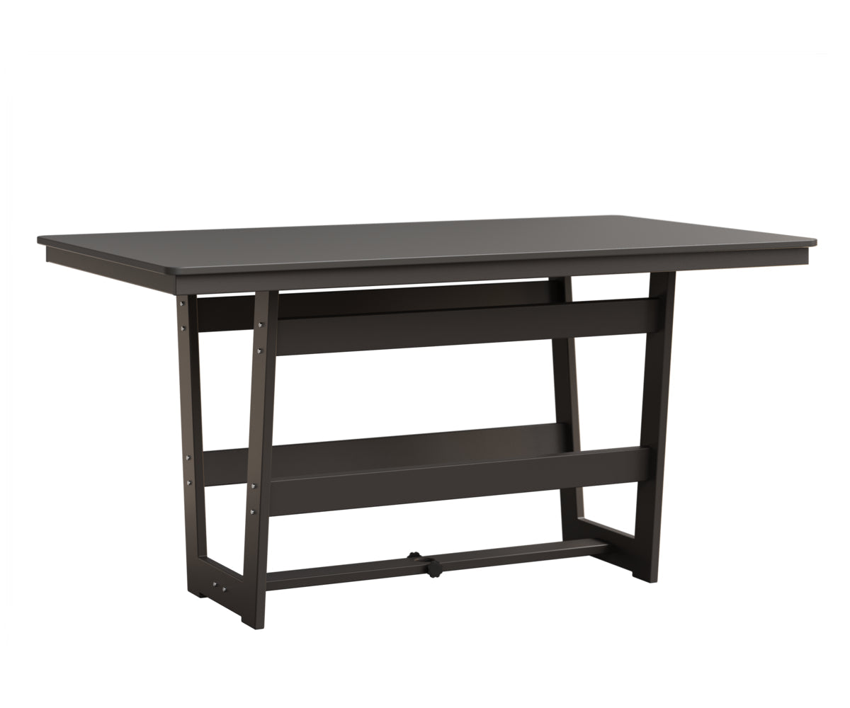 Berlin Gardens MGP Hudson Counter Height 40" x 70" Rectangle Table with Hammered Top