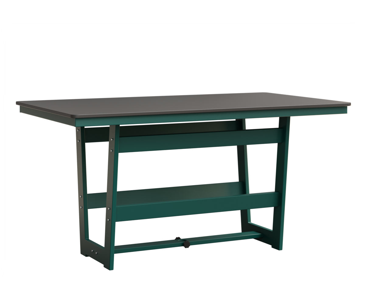 Berlin Gardens MGP Hudson Counter Height 40" x 70" Rectangle Table with Hammered Top