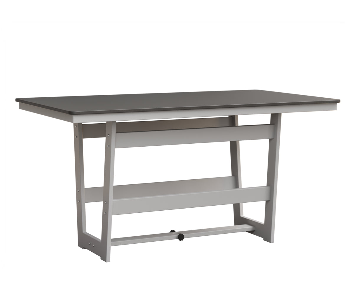 Berlin Gardens MGP Hudson Counter Height 40" x 70" Rectangle Table with Hammered Top