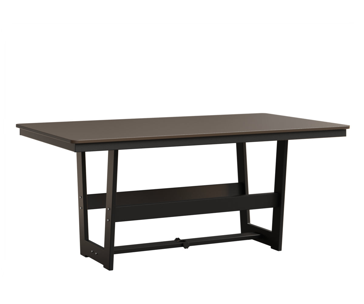 Berlin Gardens MGP Hudson Dining Height 40" x 70" Rectangle Table with Hammered Top