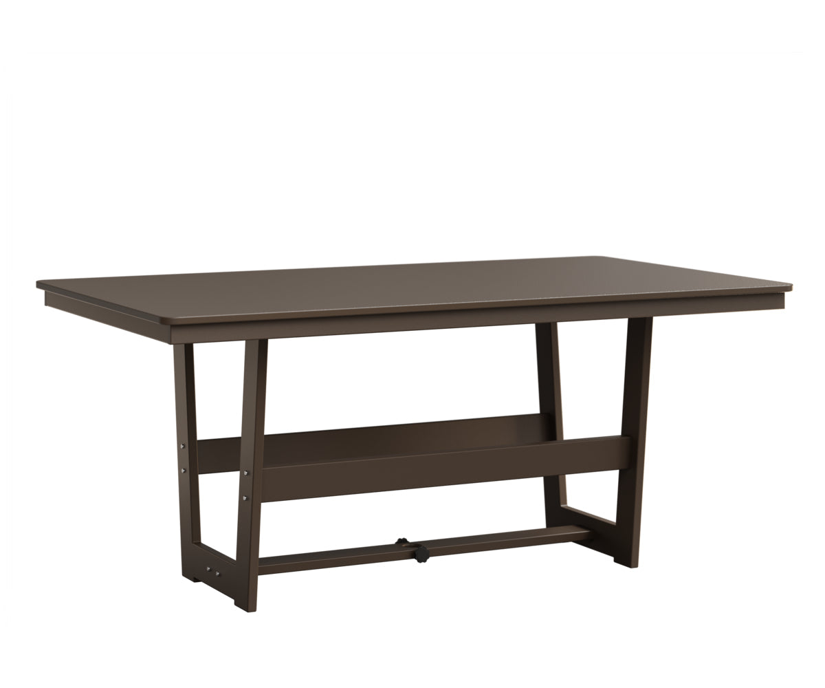Berlin Gardens MGP Hudson Dining Height 40" x 70" Rectangle Table with Hammered Top
