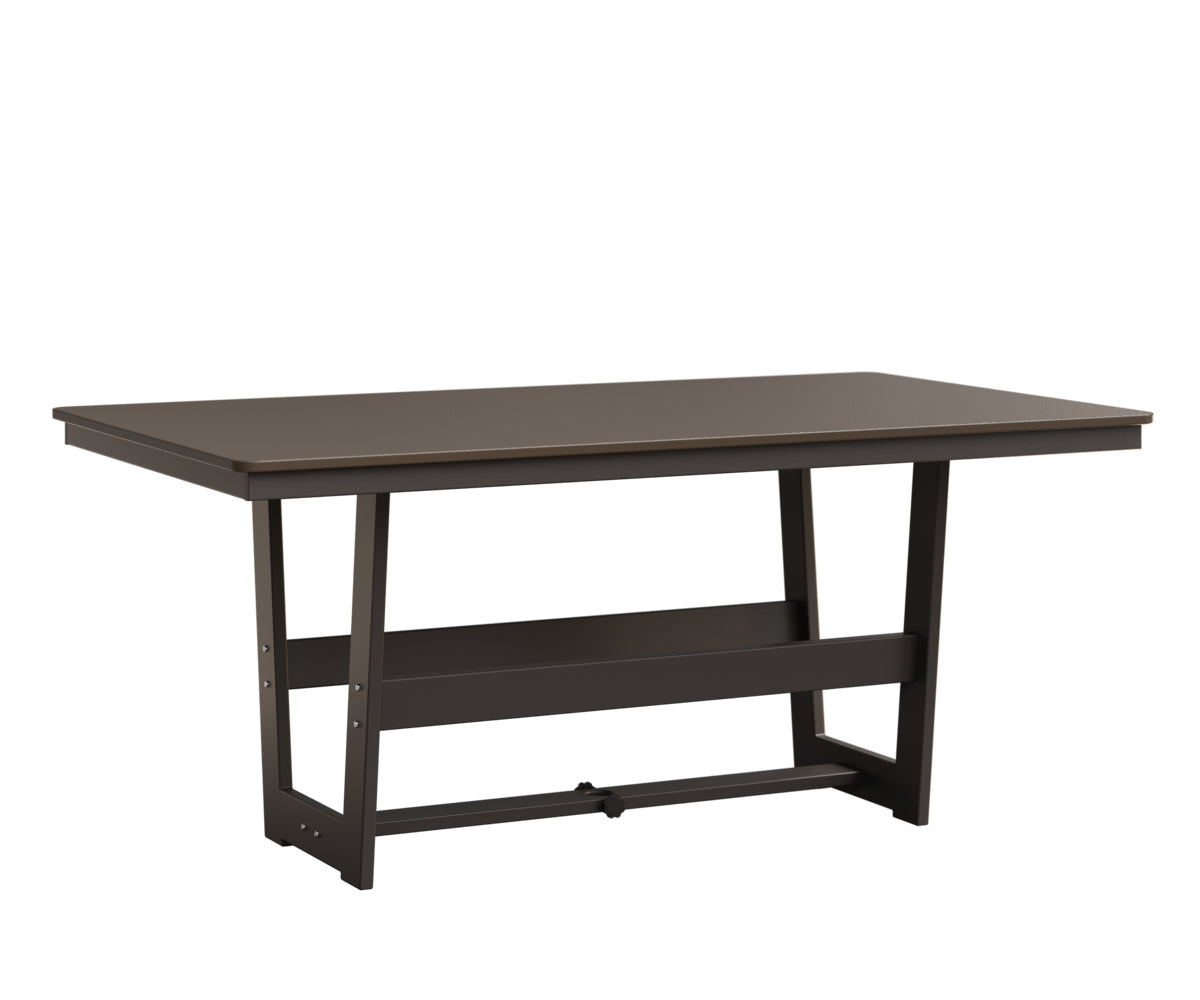 Berlin Gardens MGP Hudson Dining Height 40" x 70" Rectangle Table with Hammered Top
