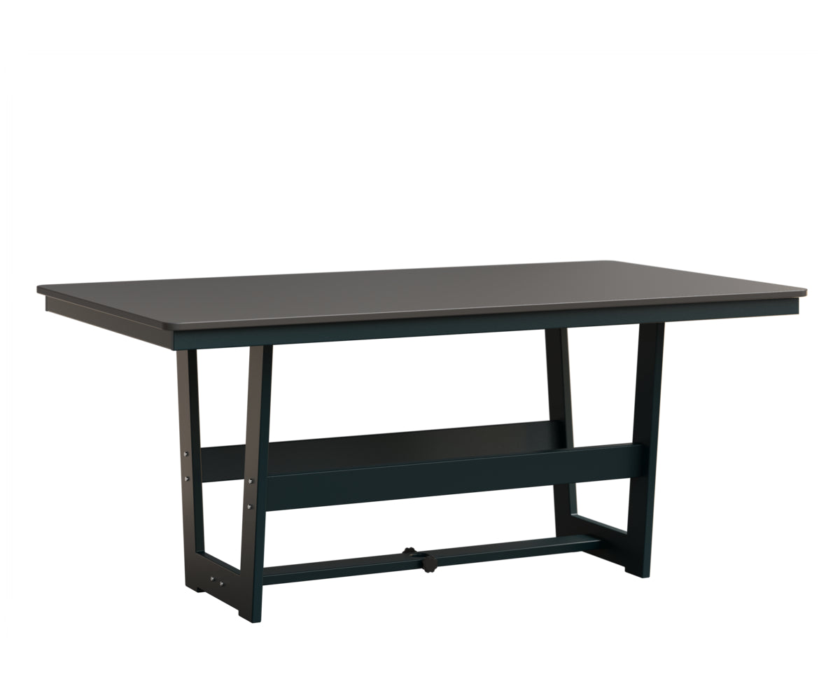 Berlin Gardens MGP Hudson Dining Height 40" x 70" Rectangle Table with Hammered Top